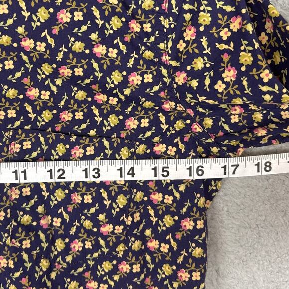 Denim & Supply RL Tomboy Button Up Shirt Navy Mini Floral Size S Retro Style - Picture 4 of 8